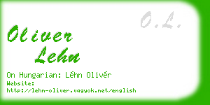 oliver lehn business card